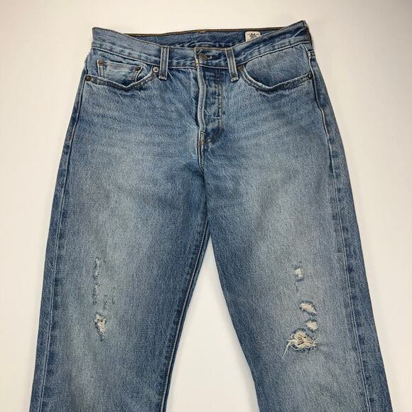 Levi's White Oak Cone Denim Selvedge Women's Button Fly Raw Hem Jeans Size 27 - Picture 2 of 13